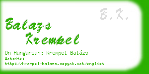 balazs krempel business card